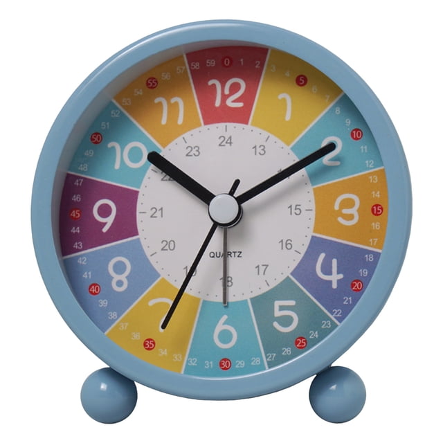 Children's Alarm Clock, Analogue Alarm Clock, No Ticking, Learning Alarm Clock, Children's Quartz Alarm Clock