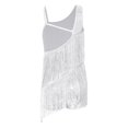 thumbnail image 3 of Mufeng Vêtements de Danse Latine Rumba pour Grandes Filles Justaucorps de Jazz Moderne Compétition Samba Tango Robe de Danse à Franges Blanc 10, 3 of 6