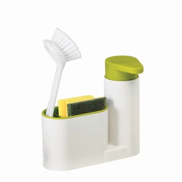 Panier d'Évier, Support Organisateur pour Évier de Cuisine avec Distributeur de Pompe à Savon de Comptoir et Porte-Savons pour Égouttage d'Éponge