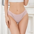 thumbnail image 2 of Penkiiy String pour Femme, Mode, Aguichant, Sans Traces, Transparent, Taille Basse, Culotte String, L Rose, 2 of 5