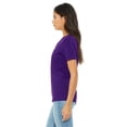 thumbnail image 3 of Bella Canvas 6405 Missy Jersey T-Shirt à Manches Courtes à Col en V, L, Violet Équipe, 3 of 3