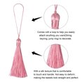 thumbnail image 3 of Unique Bargains 6.5' Silky Bookmark Tassels with Loop for DIY Craft Accessory, 8Pack Pink, 3 of 5