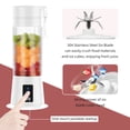 thumbnail image 4 of Graflsoa Mélangeur Portable USB Rechargeable 2000mAh avec 6 Lames en Acier Inoxydable pour Smoothies Frais, Jus et Shakes - Capacité de 380 ml, Design Compact pour Voyage, Gym et Usage Extérieur, 4 of 7