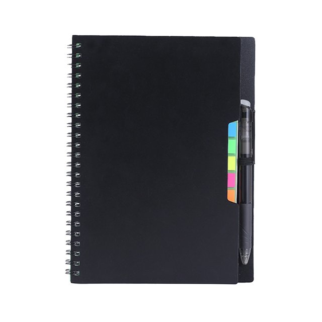 5 Subject Notebook for Work Spiral Notebooks College Ruled Notebooks for Work, Schools and Journal Writing Book for Adults Note Book Journals Journal Notebook for Women, Black Gift Box +1 pen + cloth