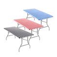 thumbnail image 2 of CQCYD 3Pcs Outdoor Table Cloth with Elastic Edges, PVC Waterproof Fitted Picnic Tablecloth for Camping Patio, Heavy Duty Windproof Elastic Strap Table Cover for 6FT Rectangular Table, 2 of 9