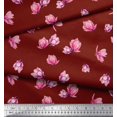 thumbnail image 2 of Soimoi Polyester Crepe Fabric Magnolia Floral Decor Fabric Printed Yard 52 Inch Wide, 2 of 3