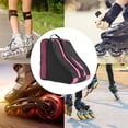 thumbnail image 3 of jinwen Sac à Chaussures de Patinage Portable Bandoulière Réglable et Poignée Supérieure Sac à Main Rose Maille Rose, 3 of 9