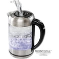 thumbnail image 1 of Ovente Electric Hot Water Glass Kettle 1.7 Liter with ProntoFill Technology The Easy Fill Solution, Halo LED Light, BPA-Free, 1500 Watts Perfect for Tea, Coffee, Hot Beverage Silver (KG612S), 1 of 10