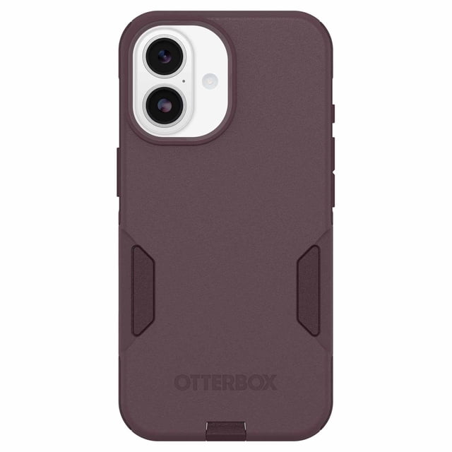 OtterBox Commuter MagSafe Case w/Camera Control Trailhead in purple for iPhone 17, showing a slim, dual-layer protective case with matte finish, reinforced camera bumpers, textured sides for grip, port covers, and built-in magnets for MagSafe compatibility, suitable for rugged everyday use and outdoor protection.