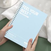EGNMCR Home Office Furniture B5 Horizontal Thickened Coil Notebook Excerpt Colorful Plastic Cover Student Notebook Quality Writing Paper No Additive Paper Coil notebook