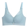 thumbnail image 1 of XZNGL Fashion Comfortable Womans Lace Beauty Back Solid Strap Wrap Plus Size Bra, 1 of 3