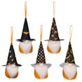 thumbnail image 1 of Halloween Hanging Gnome Handmade 5PCS Swedish Gnome Holiday Tree Gnome Decor, 1 of 10