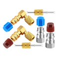 thumbnail image 1 of LOVEVER R12 to R134A AC Fitting Conversion Adapter Kit  Quick Coupler Valve A/C 90° Port Retrofit Adapter High/Low Pressure, 1 of 4