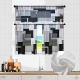 thumbnail image 1 of Grey Kitchen Sheer Curtain Tiers and Valances Set of 3PC - Artistic and Fashionable Decor for White Abstract Kitchen Windows, 1 of 5