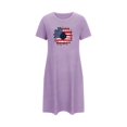 thumbnail image 4 of Birdeem Chemises de Nuit pour Femmes Chemise de Nuit Courte Surdimensionnée pour Femmes Robe Imprimée à Col Rond et Manches Courtes, 4 of 12