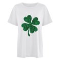 thumbnail image 2 of TopLLC St. Patrick's Day Patricks Day Chemises pour Femmes Hauts de Sarrau St Patricks Day Mode pour Dames St. Imprimé Manches Courtes Col Rond Chemise Femme Décontractée Ample, 2 of 4