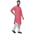 thumbnail image 4 of Atasi Kurta Asymétrique Chemise Décontractée Boutonnée Coton Kurta Décontractée Homme, 4 of 5