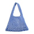 thumbnail image 1 of Straw Woven Hollow Net Handbags Female Summer Shopping Beach Vacation Coin Purse, 1 of 9