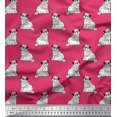 thumbnail image 1 of Soimoi Poly Georgette Fabric Pug Dog Decor Fabric Printed Yard 52 Inch Wide, 1 of 3