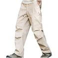 thumbnail image 1 of Cameland Men's Cargo Pants Plus Size Multiple Pockets Straight Leg Work Pant Leisure Loose Combat Trousers, 1 of 2
