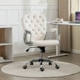 thumbnail image 2 of Vinsetto Office Desk Chair, 360° Swivel Computer Chair, Cream White, 2 of 10