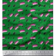 thumbnail image 1 of Soimoi Green Moss Georgette Fabric Brush Stroke Abstract Print Fabric by Yard 42 Inch Wide, 1 of 3
