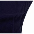 thumbnail image 3 of Krumba Men Plus Size Knit Big & Tall V Neck Oversized Pullover Sweater Vest 4XL Navy, 3 of 9