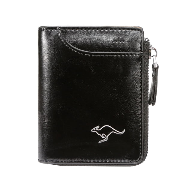 RFID Blocking Leather Wallet for Men Slim Design Short Bifold Clip Card Holder with Zipper Style for Daily Use Travel Organizer
