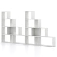 thumbnail image 1 of Costway 2 Pcs Bibliothèque à 4 Niveaux avec 6 Cubes de Rangement 64 Pouces de Hauteur Bibliothèque d'Escalier Géométrique Moderne, 1 of 1