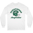 thumbnail image 1 of CFL Saskatchewan Roughriders Texte en Texte en Texte Blanc Molleton à Col Ras du Cou 2X-Grand, 1 of 4
