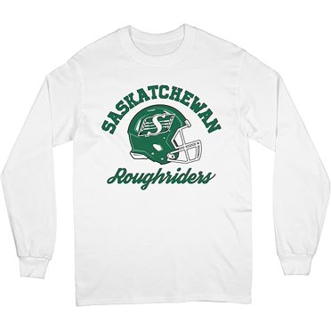 CFL Saskatchewan Roughriders Script Text White 2X-Large Crew Fleece