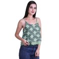 thumbnail image 2 of Moomaya Haut Court à Bretelles Spaghetti Imprimé pour Femmes Cami Tops d'Été, 2 of 5