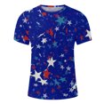 thumbnail image 4 of Chandails en Molleton Snoarin pour Hommes Mode Hommes Manches Courtes Col Rond Imprimé T-Shirt Décontracté Hauts Blouse Chemises du 4 Juillet pour Hommes en Liquidation, 4 of 5