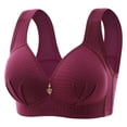 thumbnail image 1 of DPTALR Woman's Embroidered Glossy Comfortable Breathable Bra Underwear No Rims, 1 of 8