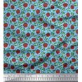 thumbnail image 1 of Soimoi Poly Georgette Fabric Leaves & Rose Floral Print Fabric by Yard 52 Inch Wide, 1 of 3