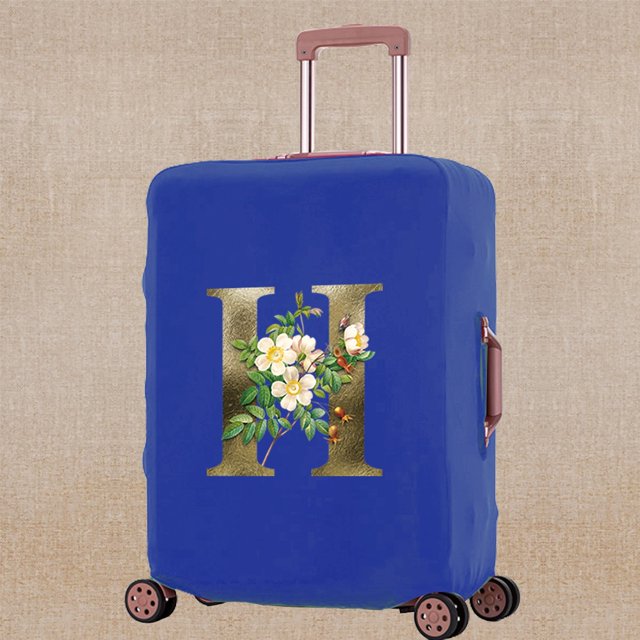 Luggage Cover Scratch Resistant Trolley Protective Case Apply To 18-32 Inch Golden Flower Print Suitcase Travel Accessory Covers 8Golden flower H L (26-28inch)