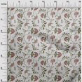 thumbnail image 3 of oneOone Coton Popeline Rouge Tissu Jacobée Tissu Imprimé de Matériel de Couture Floral par la Cour 42 Pouces de Large, 3 of 4