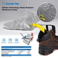 thumbnail image 3 of SAFETOE Safety Boots for Men Composite Toe Work Boots Lightweight Cow Leather Puncture Proof Slip On Work Boots Wide Fit, 3 of 7
