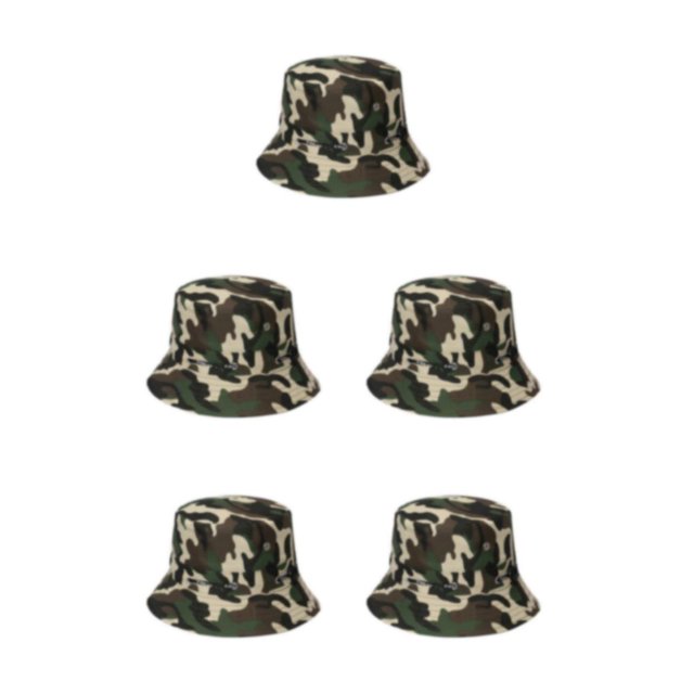 Thinsony Polyester Breathable Fisherman Cap For Sun Protection And Comfort Sunscreen Fisherman Cap Hat Summer disruptive pattern6 58cm 5Set