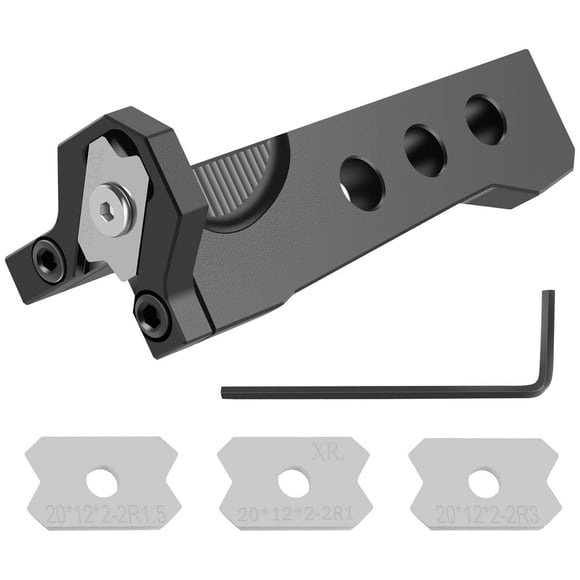 MesaSe Edge Banding Trimmer Manual Arc Trimmer Aluminium Alloy Small Hand Planer with 4 Blades Portable Edge Trimming Chamfer Tool Woodworking Tool for Plywood Plastic PVC