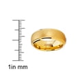 thumbnail image 3 of Mens Tungsten Ring Goldtone Wedding Band Dome Textured Brushed Comfort-fit 8MM, 3 of 3