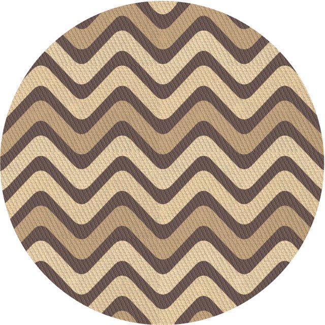Ahgly Company Tapis d'Intérieur Ronds Transitionnels Jaunes Lavables à la Machine, 5 Pieds Rond