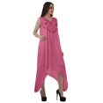 thumbnail image 3 of Moomaya Robe de Plage pour Femmes Sans Manches en Rayonne Unie à Ourlet Asymétrique pour Fête, 3 of 5