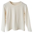 thumbnail image 2 of RXIRUCGD Chemise de Base Décontractée pour Enfants 1-12 Ans Manches Longues Col Rond (Beige, Taille : 3-5 Ans), 2 of 5