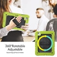 thumbnail image 3 of XYX For iPad Air 5th/4th Generation 10.9 inch 2022/2020 Case, 360 Rotating Shockproof Cover with Stand, Screen Protector, Shoulder Strap, Lime, 3 of 7