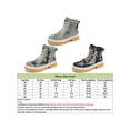 thumbnail image 2 of Colisha Mens Work Boot Lace Up Ankle Boots Lightweight Denim Booties Outdoor Retro Anti-Slip Short Bootie Blue 5.5, 2 of 9