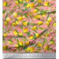 thumbnail image 1 of Soimoi Rayon Fabric Leaves,Floral & Lemon Vegetable Fabric Prints by Yard 42 Inch Wide, 1 of 3