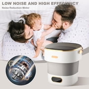 Kojooin Portable Washing Machine, Mini 13L Foldable Washer with 3 Cleaning Modes, Collapsible Small Compact Clothes Laundry, Foldable Mini Washer for Apartment, Camping