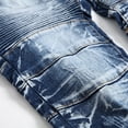 thumbnail image 5 of B91xZ Jeans for Men Ripped Slim Fit Skinny Stretch Jeans,Blue 33, 5 of 5