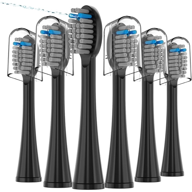 PINHEN 6 Pack Replacement Flossing Toothbrush Heads Compatible with Waterpik Sonic Fusion - Compatible with SF-01/SF-02/SF-03/SF-04